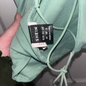 Medium SHEIN lace up back crop